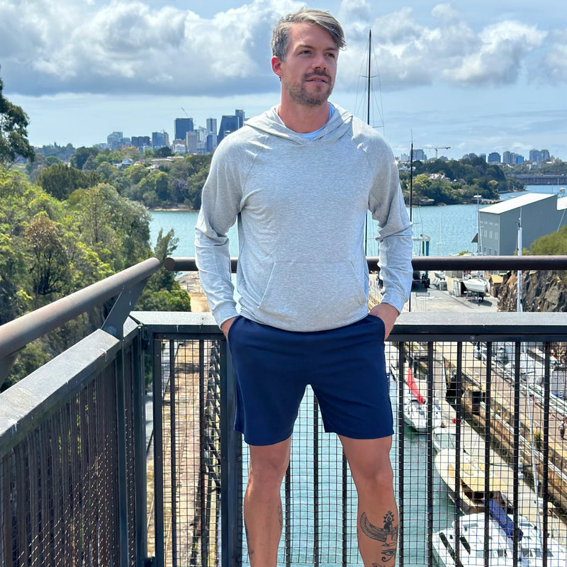 Premium Bamboo Byron Bay Hoodie — Grey Marl
