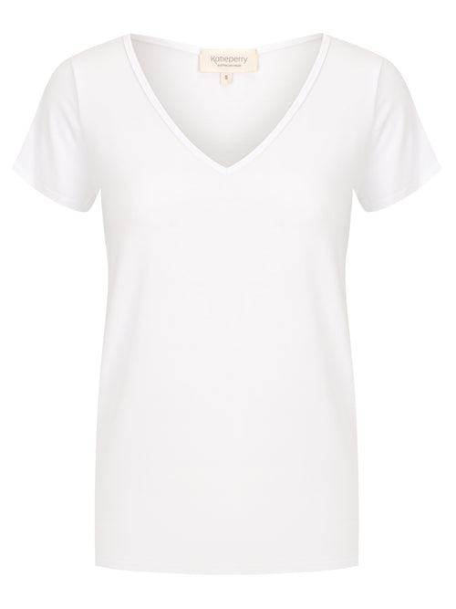 Amalfi V-Neck Tee - White