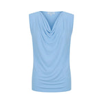 Capri Sleeveless Cowl Neck - Sky Blue