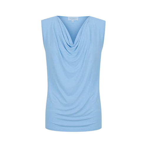 Capri Sleeveless Cowl Neck - Sky Blue