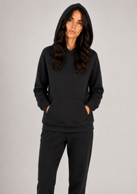Unisex Byron Bay Bamboo Fleece Hoodie — Black