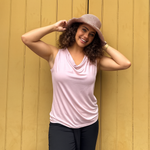 Capri Sleeveless Cowl Neck - Blush Pink
