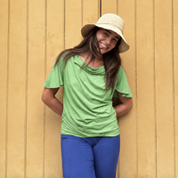 *PRE-ORDER * Verona Short-Sleeve Cowl Neck Top — Spring Green