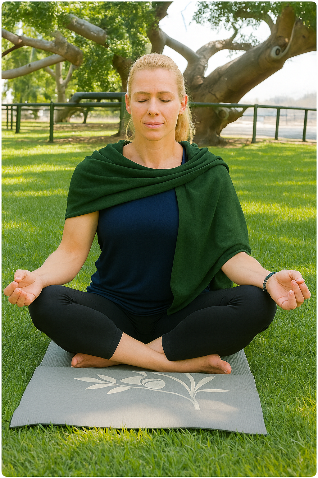 Superfine Merino Wrap — Forest Green