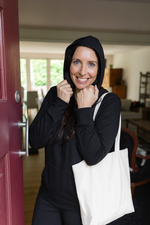 Paddington Pocket V-Neck Hoodie - Black