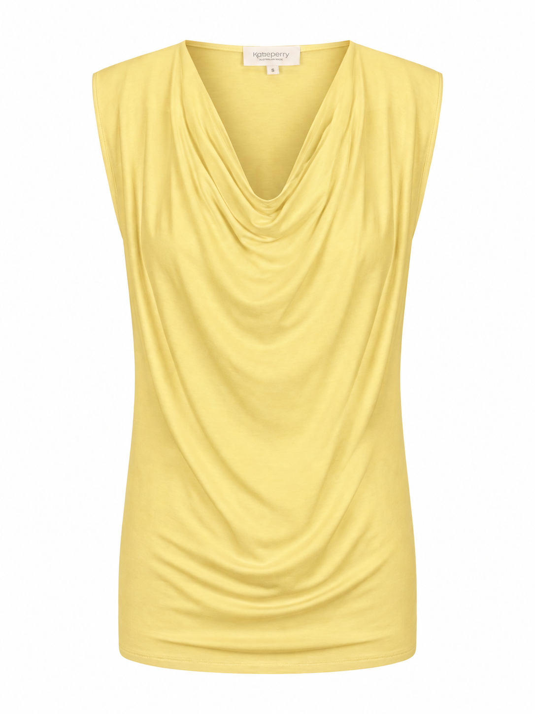 *PRE-ORDER *Capri Bamboo Sleeveless Cowl Neck Top — Butter Yellow
