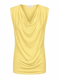 *PRE-ORDER *Capri Bamboo Sleeveless Cowl Neck Top — Butter Yellow