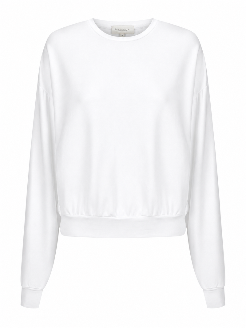 Tamarama Bamboo Fleece  Crew Sweat - White