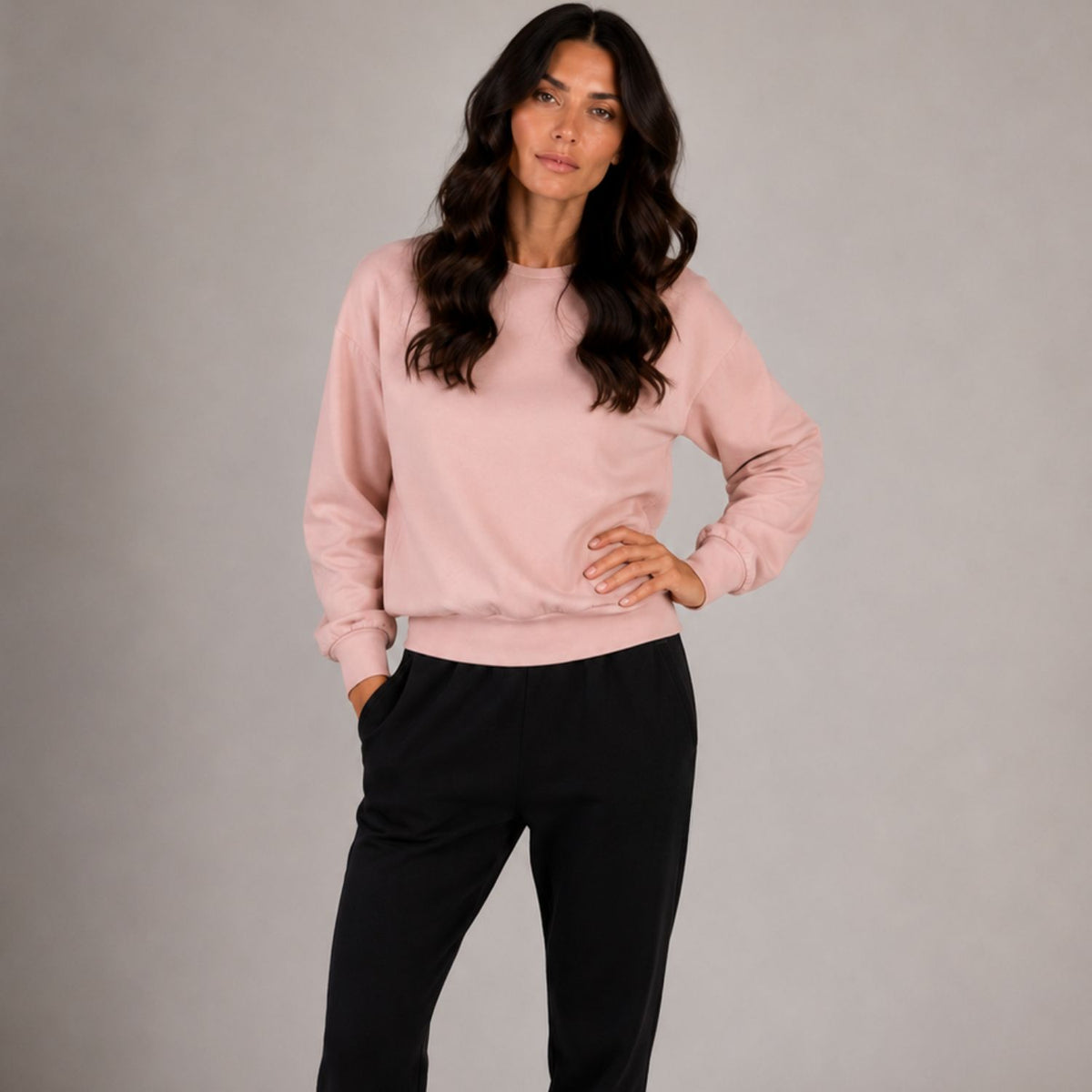 Tamarama Bamboo Fleece Crew Sweat- Rose