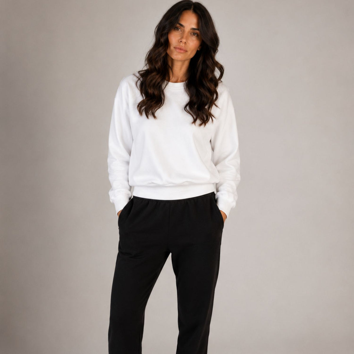 Tamarama Bamboo Fleece  Crew Sweat - White