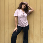 Verona Short Sleeve Cowl Neck