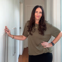 Unisex Bamboo Lyocell Bondi Tee — Khaki