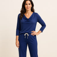 Tuscany Top & Adelaide Pant Set — Midnight Blue