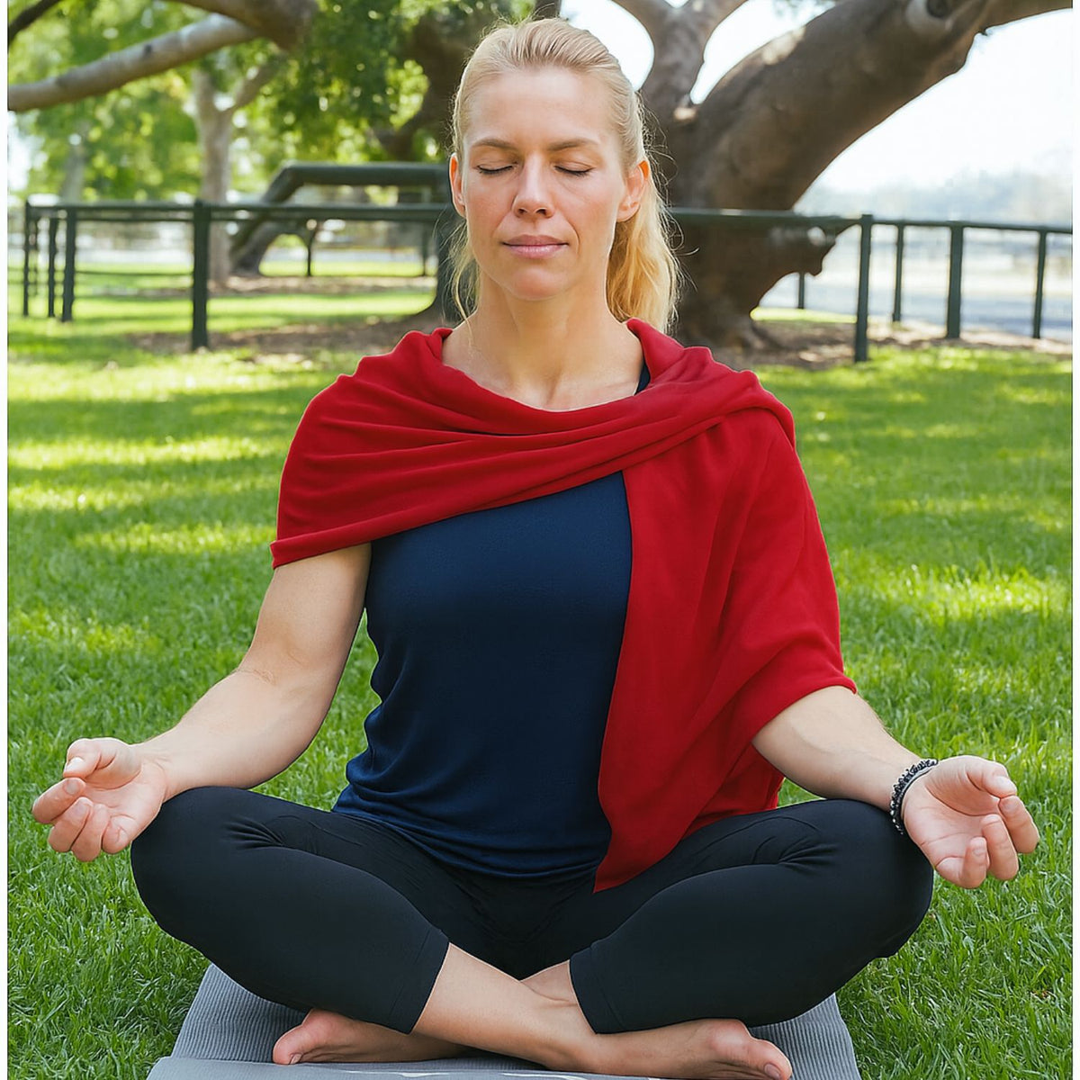 Superfine Merino Wrap — Red