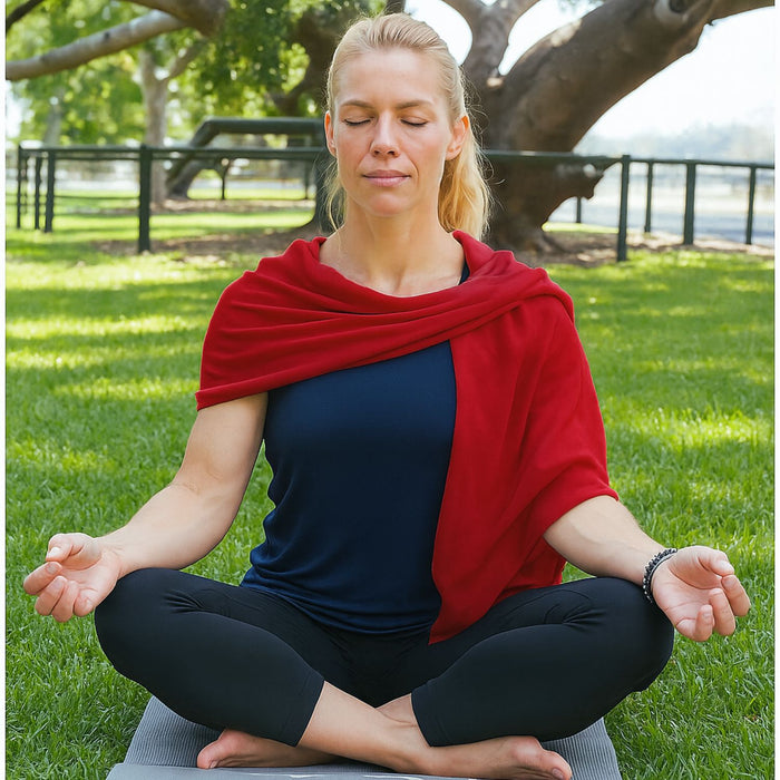 Superfine Merino Wrap — Red