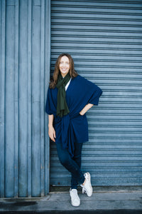 Superfine Merino Wrap — Forest Green