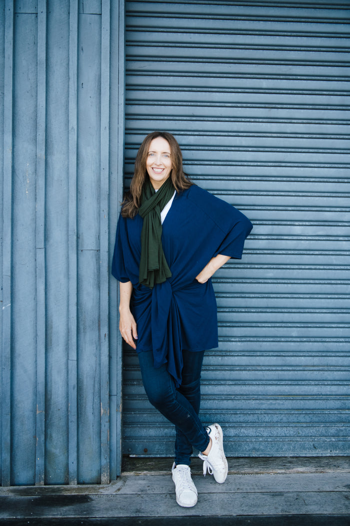Superfine Merino Wrap — Forest Green