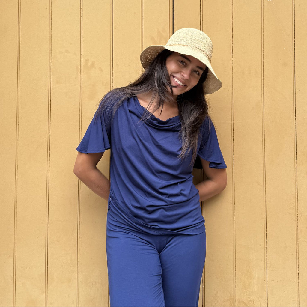 Verona Short Sleeve Cowl Neck