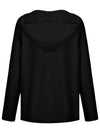 Paddington Pocket V-Neck Hoodie - Black