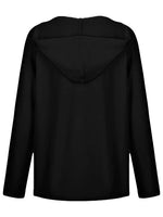 Paddington Pocket V-Neck Hoodie - Black