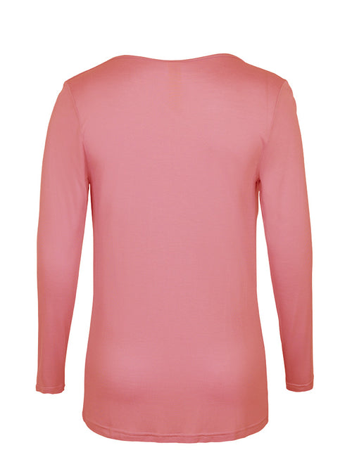 Tuscany Long Sleeve Cowl Neck - Coral Pink