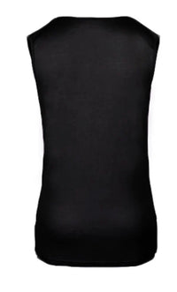 Capri Sleeveless Cowl Neck Top — Black