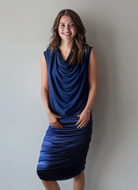 Capri Sleeveless Top & Noosa Skirt Set — Midnight Blue
