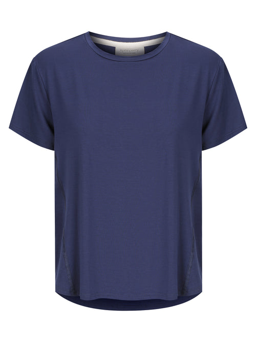Shelly Round Neck Tee - Navy