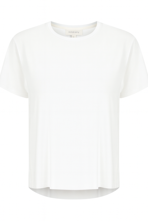 *PREORDER-Shelly Round Neck Tee - White