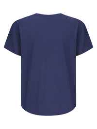 Shelly Round Premium Neck Tee — Midnight Blue