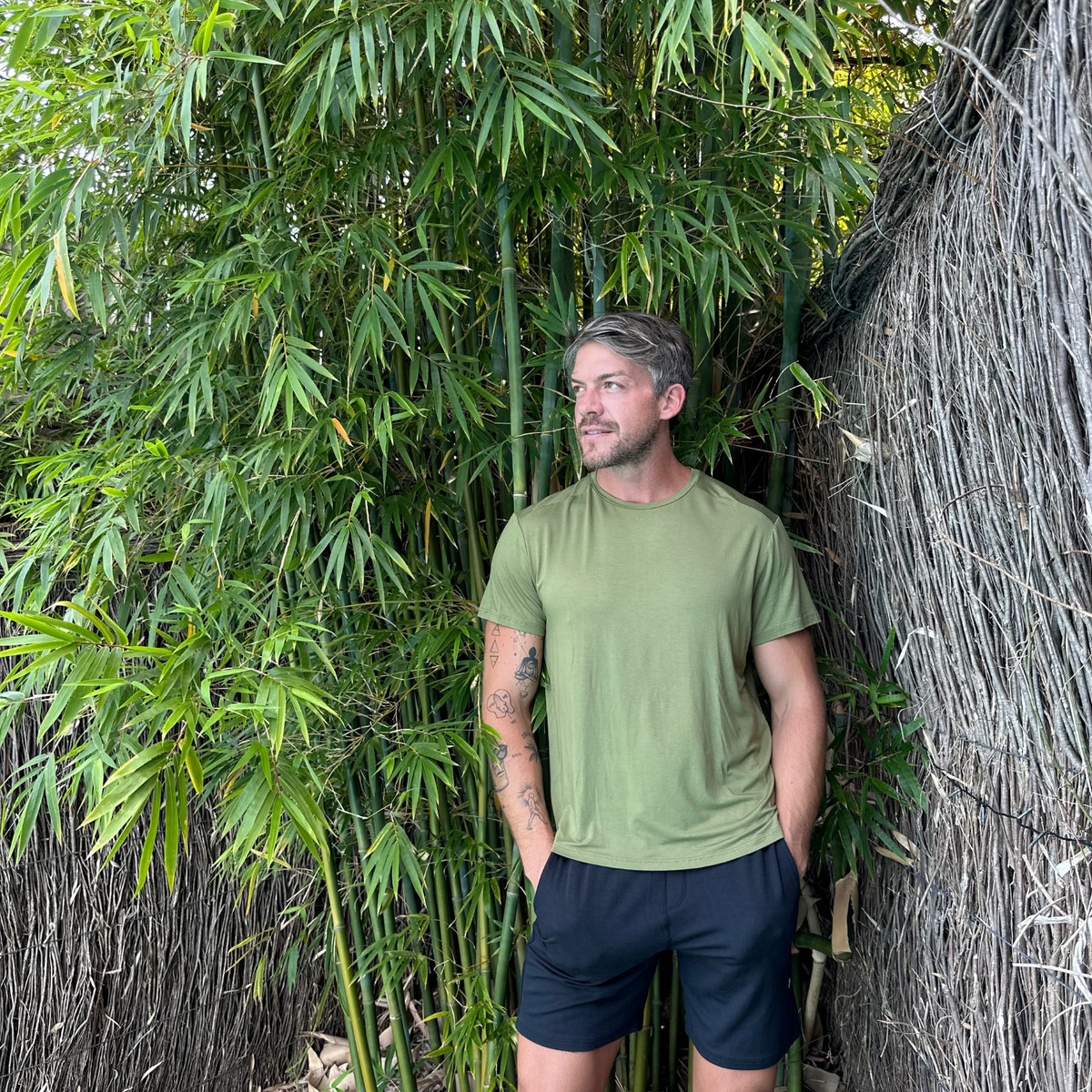 Avalon Bamboo Drawstring Shorts — Black