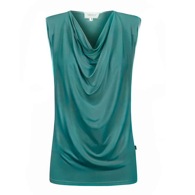 *PREORDER* Capri Sleeveless Cowl Neck- Sea Green