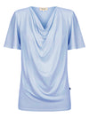 Verona Short Sleeve Cowl Neck - Chambray