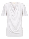 *PREORDER* Verona Short Sleeve Cowl Neck-White