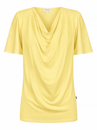 *PRE-ORDER * Verona Short-Sleeve Cowl Neck Top — Butter Yellow