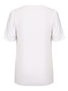*PREORDER* Verona Short Sleeve Cowl Neck-White