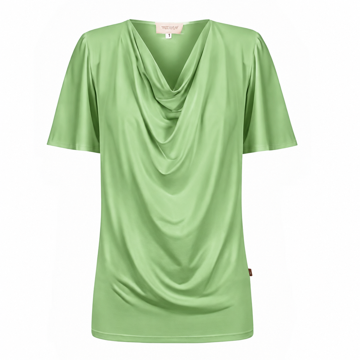 *PRE-ORDER * Verona Short-Sleeve Cowl Neck Top — Spring Green