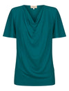 *PREORDER* Verona Short Sleeve Cowl Neck- Sea Green