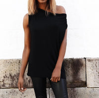 Capri Sleeveless Cowl Neck Top — Black