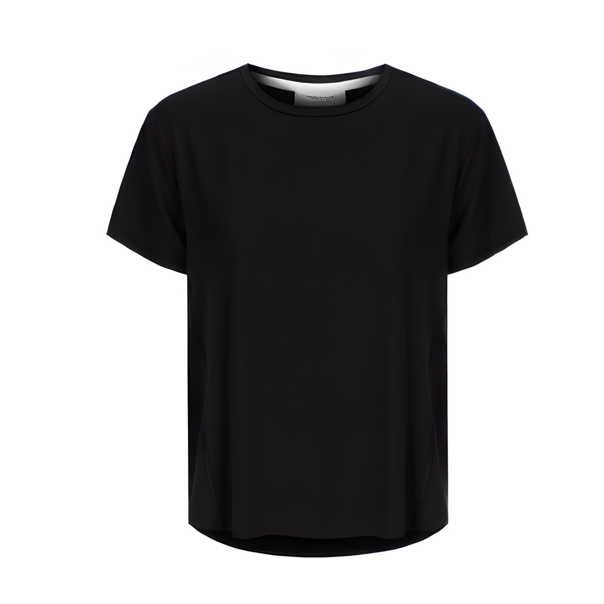 Shelly Round Premium Neck Tee — Black
