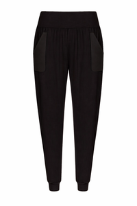 Premium Bamboo Palm Beach Pocket Pant — Black