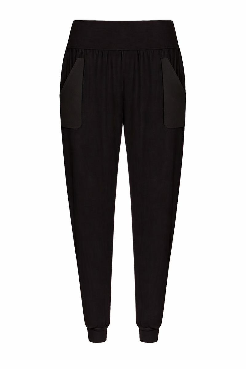 * Pre-Order * Premium Bamboo Palm Beach Pocket Pant — Black