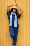 Superfine Merino Wrap -  Chambray Blue