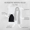 *PREORDER* Superfine Merino Wrap-Grey Marl