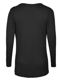 Tuscany Long Sleeve Cowl Neck Tops — Black