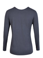 St Tropez V-neck Top - Charcoal